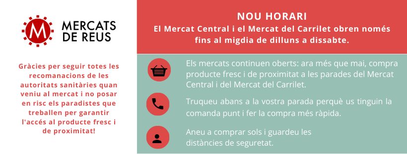 2020 MERCATS cartell genèric amb nous horaris